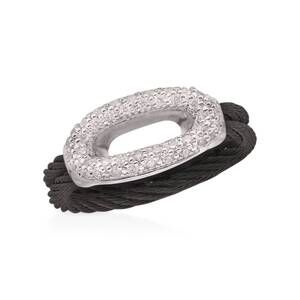 NEW ALOR women's open oval ring in black